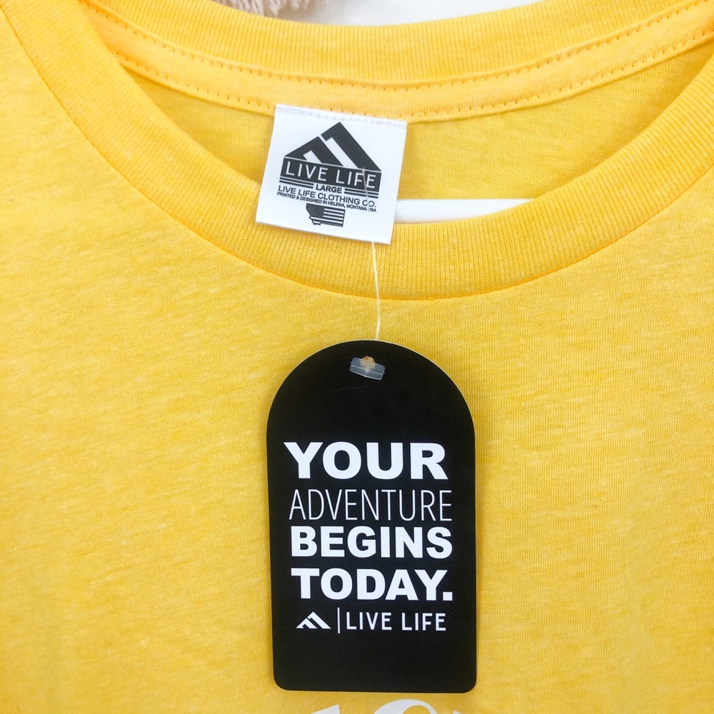 Live Life Yellow Wildflower Graphic Tee Shirt - Picture 4 of 4